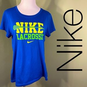 Nike Blue and Yellow Lacrosse Tee